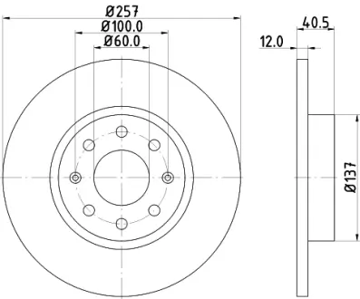 Тормозной диск HELLA PAGID 54646