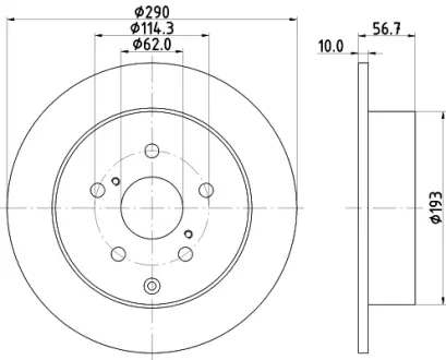 Тормозной диск HELLA PAGID 54648
