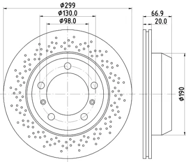 Тормозной диск HELLA PAGID 54653
