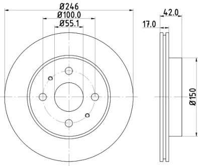 Тормозной диск HELLA PAGID 54656