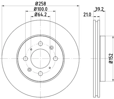Тормозной диск HELLA PAGID 54659