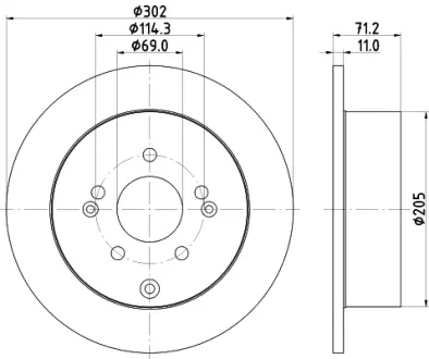 Тормозной диск HELLA PAGID 54661