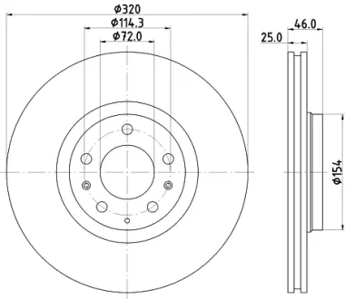 Тормозной диск HELLA PAGID 54663