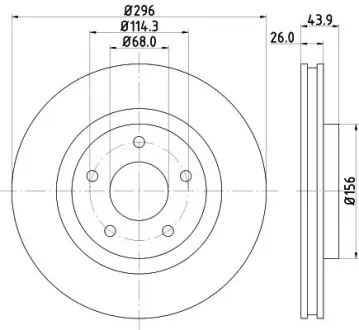 Тормозной диск HELLA PAGID 54674