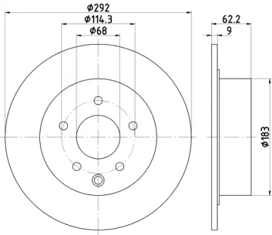 Тормозной диск HELLA PAGID 54675