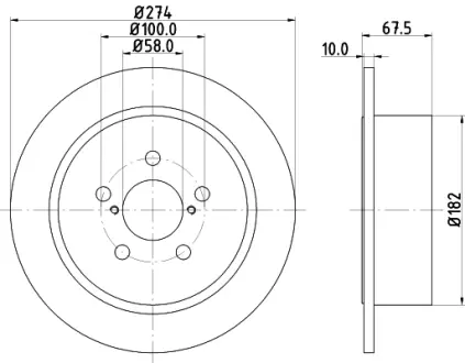 Тормозной диск HELLA PAGID 54678