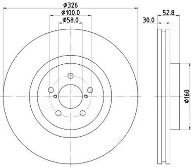 Тормозной диск HELLA PAGID 54679