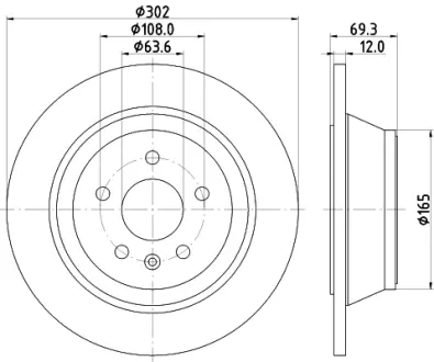 Тормозной диск HELLA PAGID 54684