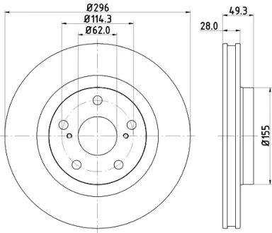 Тормозной диск HELLA PAGID 54688