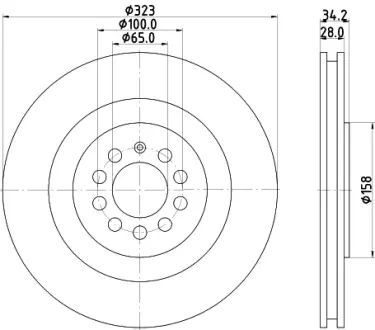 Тормозной диск HELLA PAGID 54689