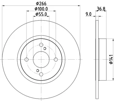 Тормозной диск HELLA PAGID 54692
