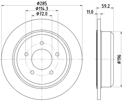 Тормозной диск HELLA PAGID 54694