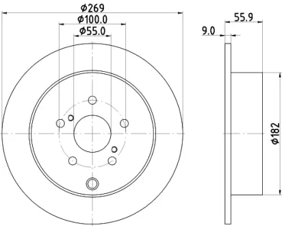 Тормозной диск HELLA PAGID 54704