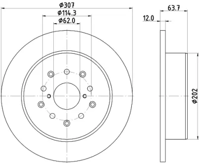 Тормозной диск HELLA PAGID 54708