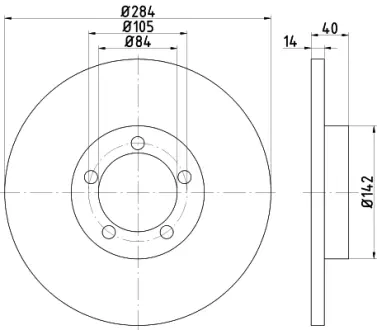 Тормозной диск HELLA PAGID 54710