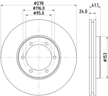 Тормозной диск HELLA PAGID 54711