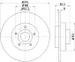 тормозной диск HELLA PAGID 54714 - фото 1