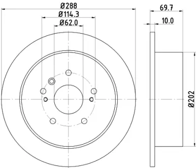 Тормозной диск HELLA PAGID 54716