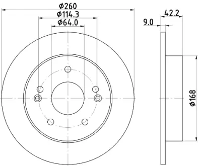 Тормозной диск HELLA PAGID 54720