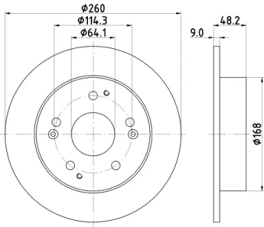 Тормозной диск HELLA PAGID 54721