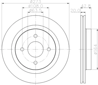 Тормозной диск HELLA PAGID 54725