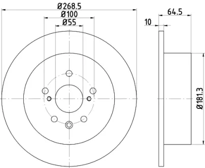 Тормозной диск HELLA PAGID 54729