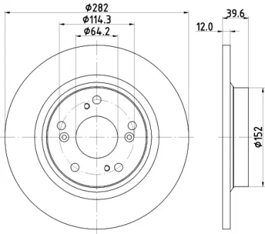 Тормозной диск HELLA PAGID 54734