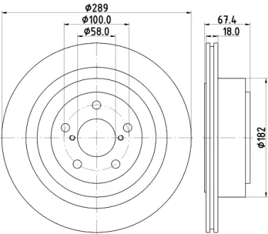 Тормозной диск HELLA PAGID 54736