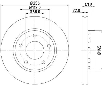 Тормозной диск HELLA PAGID 54742