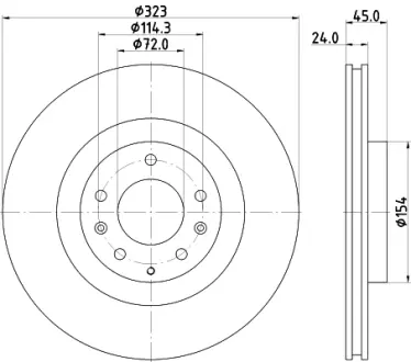 Тормозной диск HELLA PAGID 54744