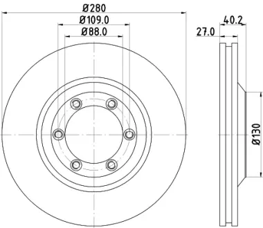 Тормозной диск HELLA PAGID 54748