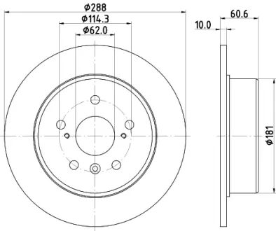 Тормозной диск HELLA PAGID 54749