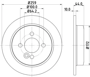 Тормозной диск HELLA PAGID 54750