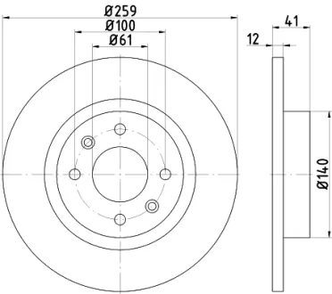 Тормозной диск HELLA PAGID 54751