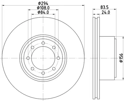Тормозной диск HELLA PAGID 54753