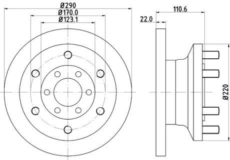 Тормозной диск HELLA PAGID 54754