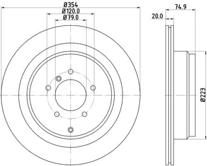 Тормозной диск HELLA PAGID 54755