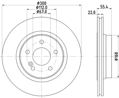 Тормозной диск HELLA PAGID 54762