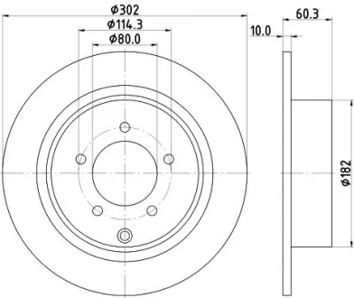 Тормозной диск HELLA PAGID 54773