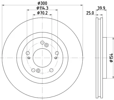 Тормозной диск HELLA PAGID 54778