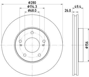 Тормозной диск HELLA PAGID 54790