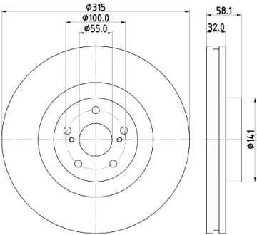 Тормозной диск HELLA PAGID 54797
