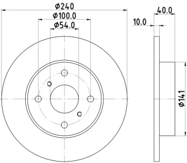 Тормозной диск HELLA PAGID 54805