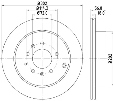 Тормозной диск HELLA PAGID 54809