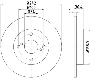 Тормозной диск HELLA PAGID 54813