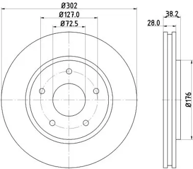 Тормозной диск HELLA PAGID 54815