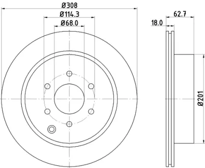 Тормозной диск HELLA PAGID 54816