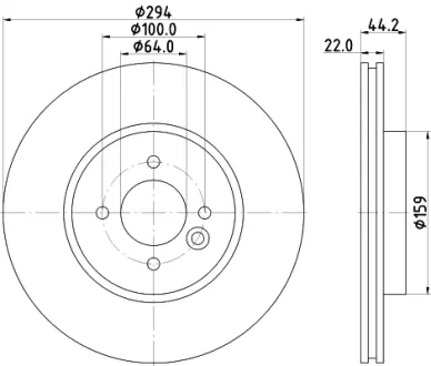 Тормозной диск HELLA PAGID 54836