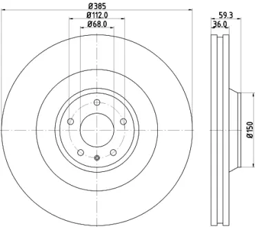 Тормозной диск HELLA PAGID 54842