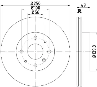 Тормозной диск HELLA PAGID 54846